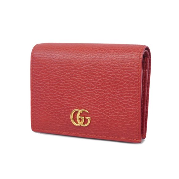 Auth Gucci Bi-fold Wallet GG Marmont 456126 Leather Wallet - Picture 1 of 9